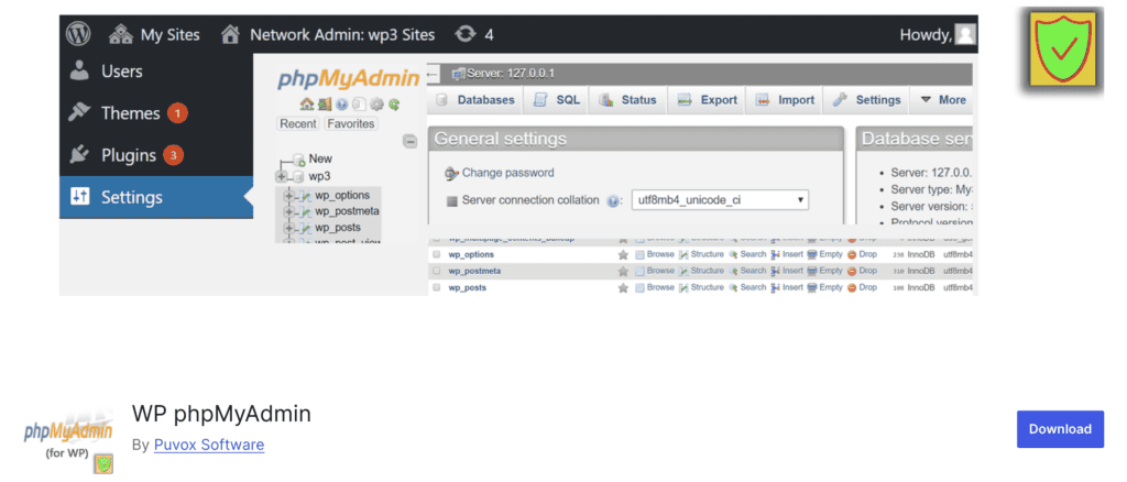WP- phpMyAdmin plugin 